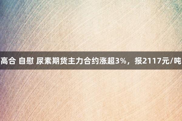 高合 自慰 尿素期货主力合约涨超3%，报2117元/吨